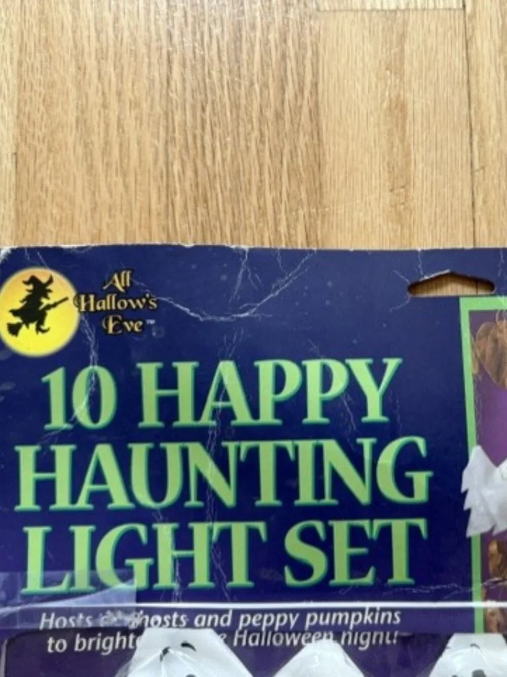 All Hallow's Eve 10 Happy Haunting Light Set - Vintage Halloween Party Decor NEW